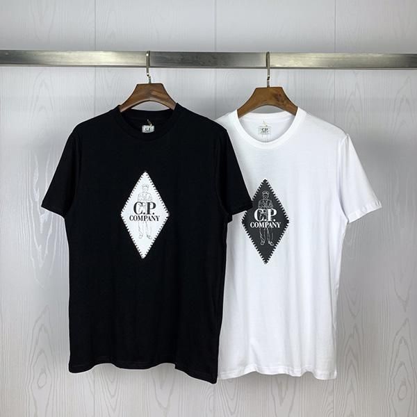 

20ss cp company mens designer t shirts off diamond print brand tshirt mens designer shirts luxurious cotton women t-shirt 11, White;black