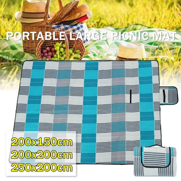 

flannel waterproof folding picnic mat outdoor camping beach moisture-proof blanket portable camping mat hiking beach pad 3 size