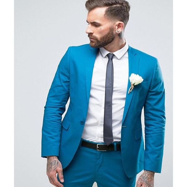 

wedding blazer fashion groomsmen custom made groom tuxedos blue men suits notch lapel man 2 pieces ( jacket+pants+tie, White;black