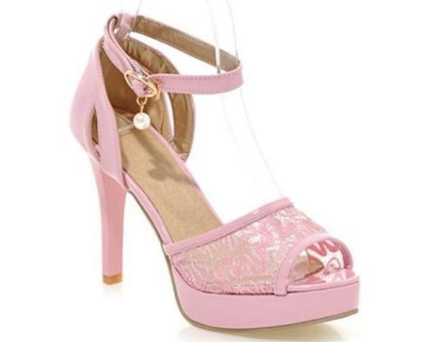 

2019 women's sandals in summer with new style high heel fine heel @37, Black