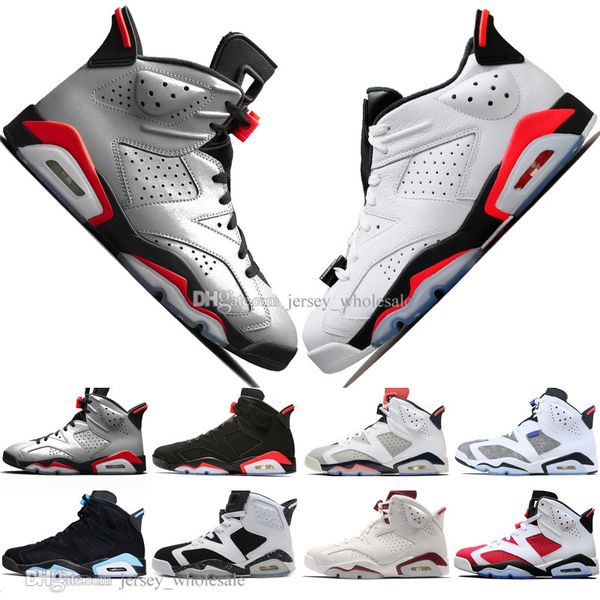

2019 infrared bred 6 6s mens basketball shoes 3m reflective flint sport blue white cement carmine men sneakers designer trainers size 40-47
