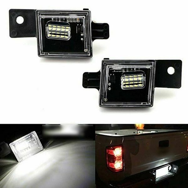 

dhbh-for 2014-2018 chevy silverado gmc sierra bright smd led license plate light housing