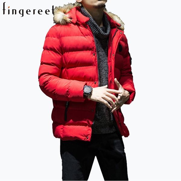 

man leisure time coat winter pattern men's wear thickening jacket even hat solid time cotton-padded popular cotton tide brand, Black