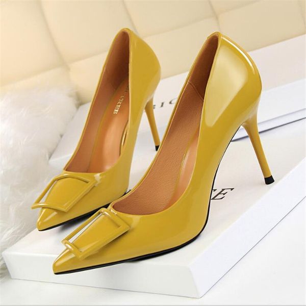 

2020women pumps 2020 new kitten heels spring high heels women shoes patent leather ladies shoes wedding shoes women stiletto, Black