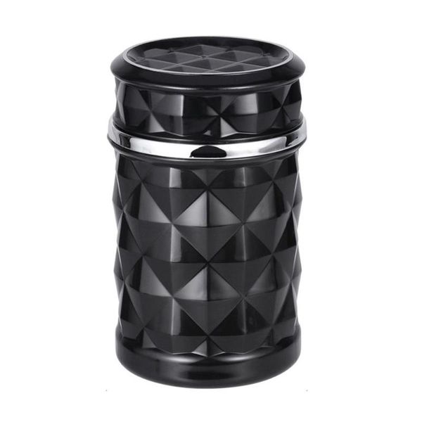 

automobile multi-purpose ashtray car with cover creative led lights can hang out the air outlet personalized luminous ashtray