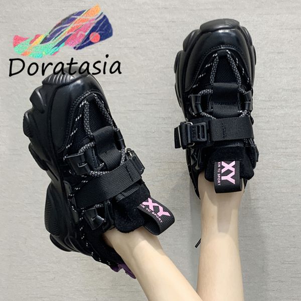 

doratasia new 35-43 lovers sneakers women 2019 cool ins style dad shoes ladies fashion black platform shoes woman
