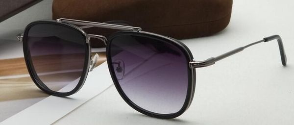 

wholesale-fashion designer sunglasses classic selling popular 0537 glasses pilots frame uv400 protection eyewear with the box, White;black