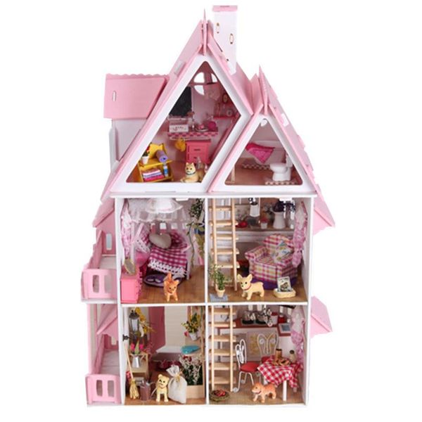 Diy Kit Dollhouse Toy Miniatures Wood Model Puzzle Wooden Doll
