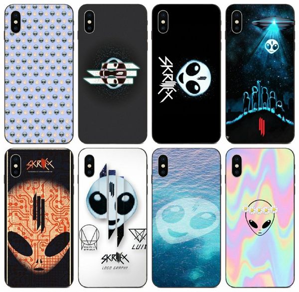 

[tongtrade] skrillex and alien emoji pattern case for iphone 11 pro max x xs 8s 7s 6s 5s 4s galaxy s10 5g honor 6x 7x lg k10 wholesale case