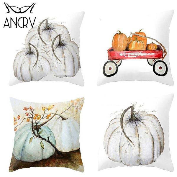 

pumpkin watercolor throw pillow cover for autumn harvest thanksgiving home decorative car sofa halloween cover pillow case