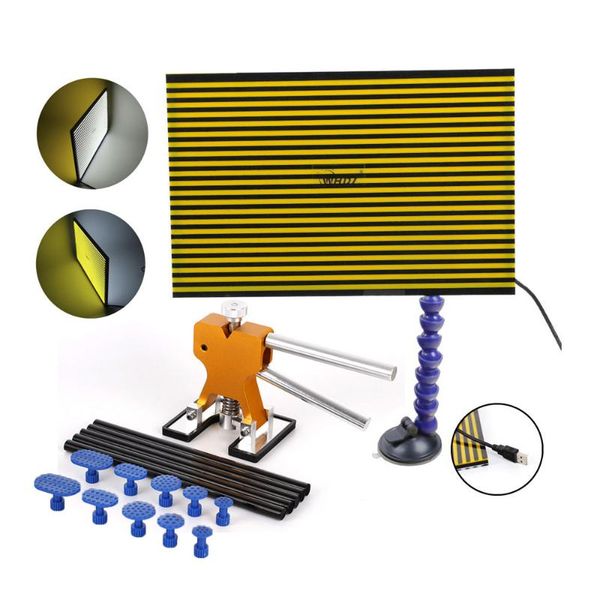 

whdz paintless dent repair kit line board hail removal dent puller lifter high temp heater melt glue gun glue sticks