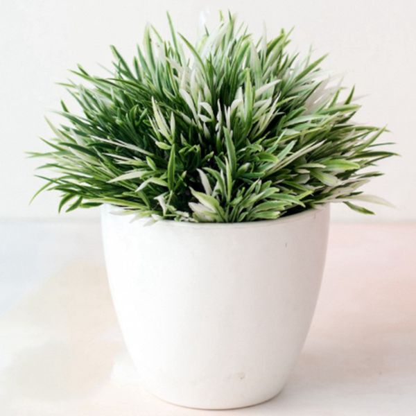 Artificial Pot Plant Bonsai Faux Grass Fake Leaf Home Decoration