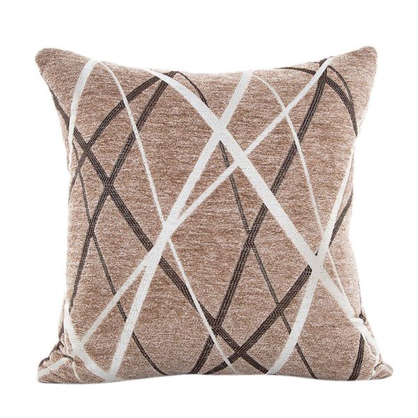 

washable lightweight stripes plush pillow case sofa waist cushion cover