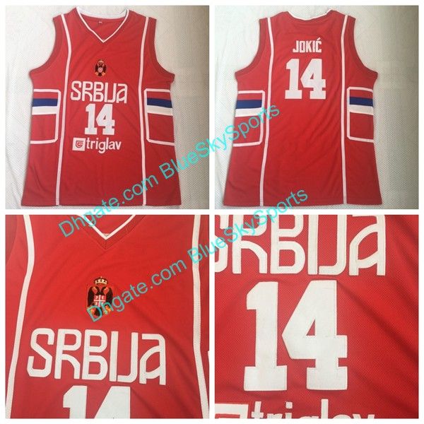 

Men nikola 14 jokic jer ey red erbia rbija ba ketball jer ey titched fa t hipping