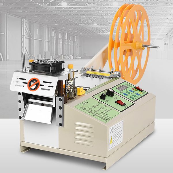 

cloth belt cutting machine large screen display and cold magic adhesive tape zipper webbing machine elastic belt cutting