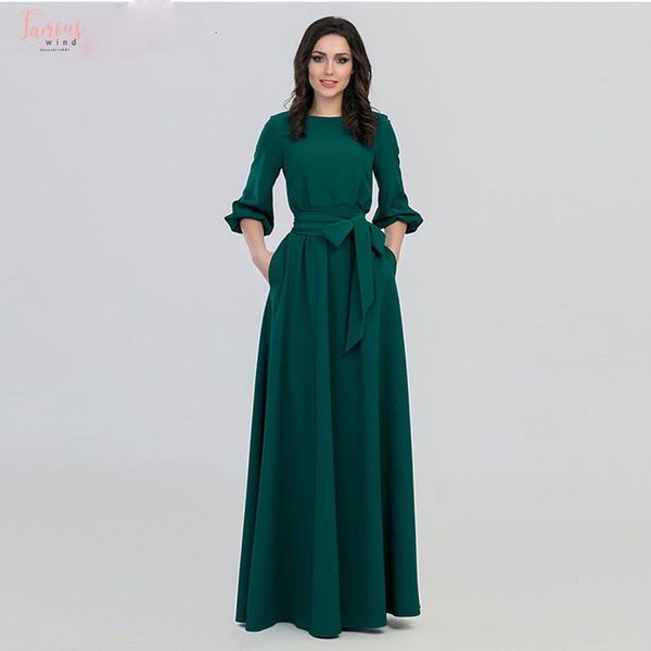 

весна женщина стиль o-образным вырезом длинное платье новый артистический тонкий vestidos vintage три четверти фонариков рукавом повседневны, Black;gray