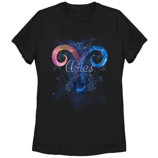 

потери боги овен женская graphic t shirt, White;black