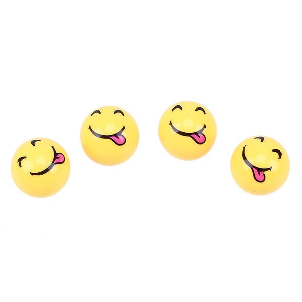 

2pcs smile face car wheel tyre tire valve stems air dust cover screw cap bike