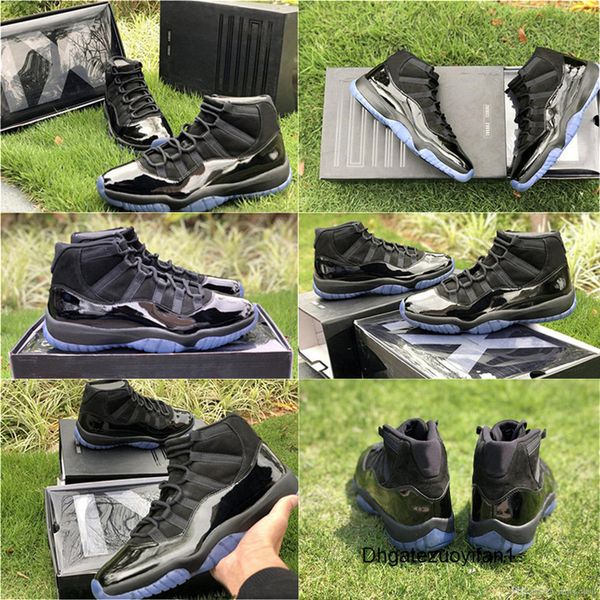 

with box 11 shoes prom night cap and gown blackout men basketball shoes golden 11s mens women sports sneakers eur36-47