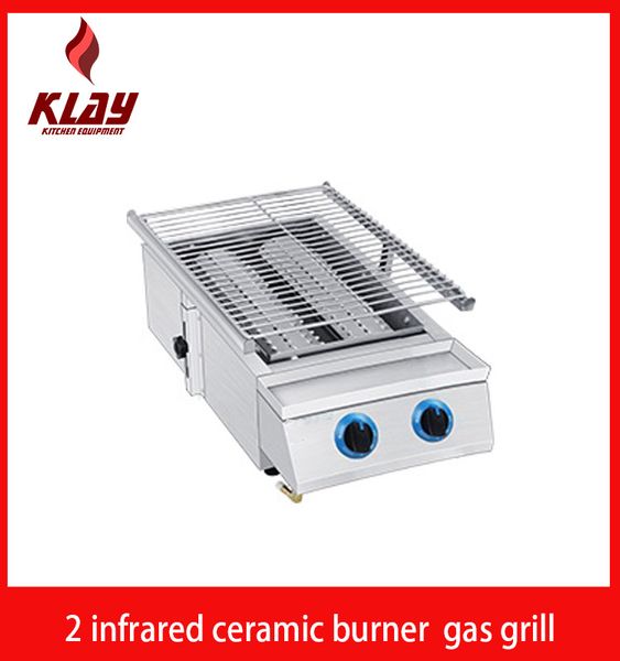 Stainless Steel 2 Infrared Ceramic Burner Gas Bbq Barbeque Grill