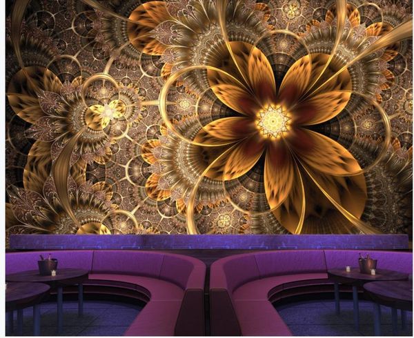 Abstrakt wunderschöne Blumen-Stab KTV Hintergrund Wand moderne Tapete für Wohnzimmer