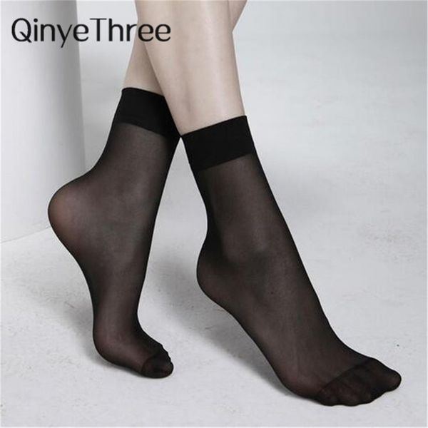 

2018 women velvet socks female socks summer thin silk transparent 5 pair=10 pieces 4 colors, Black;white