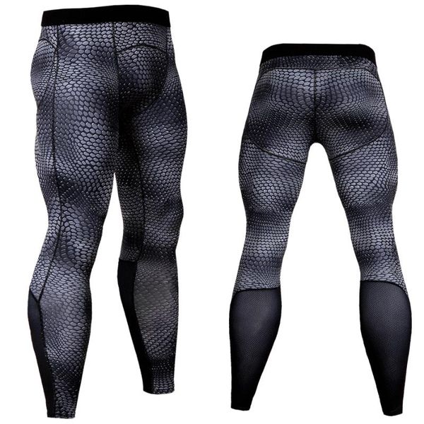 

men's tights training pants pro sports fitness running pants sweat wicking quick drying 3d printing sports s--xxxl, Black