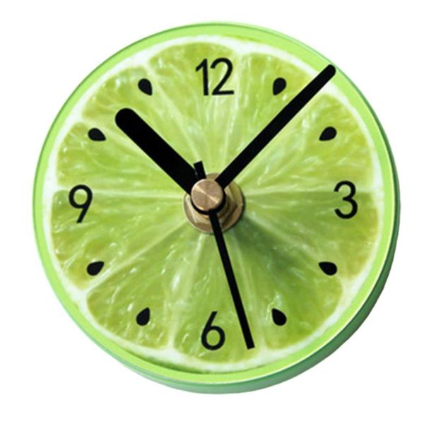 

fridge magnet kitchen analog display arabic number shaped battery powered metal surface suction clock bathroom home decor