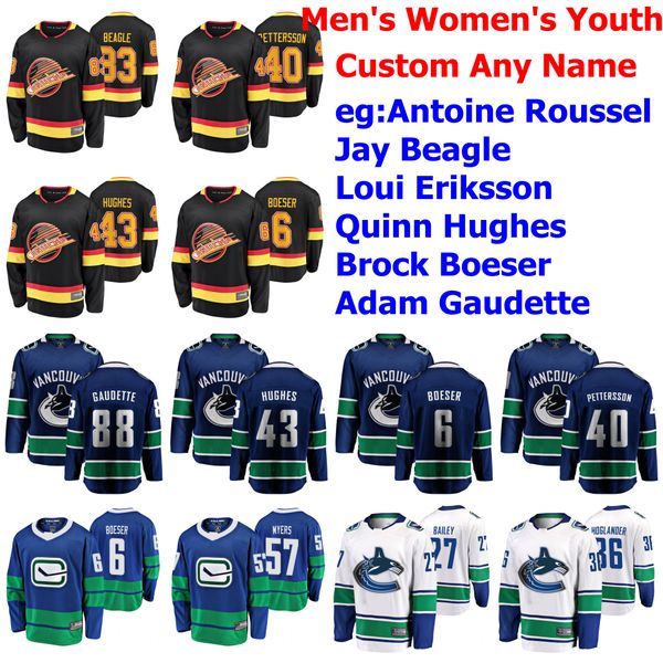 

vancouver canucks jerseys tyler motte jersey antoine roussel tanner pearson tim schaller sutter ice hockey jerseys womens customize stitched, Black;red