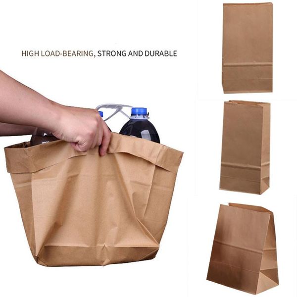 

solid brown paper lunch bags reusable box sack durable insulated thermal lunch bag splash proof waterproof bags organizador