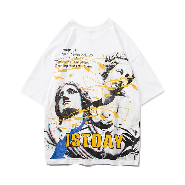 

new mens womens designer boutique cotton t-shirt luxury printed round neck t-shirt hip-hop fashion street elements, White;black
