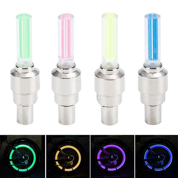 Firefly Spoke LED Wheel Valve Stem Cap Tire Motion Lampada al neon per bici da bicicletta auto moto JXW399