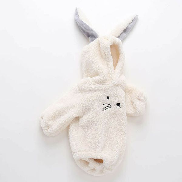 

cute rabbit ears jumpsuit for infant toddler newborn baby boys girls clothes cat hooded fleece romper outerwear outfits costume, Black