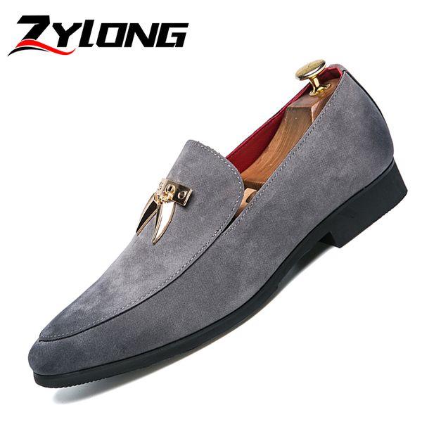 

elegant men's shoes unique design mens velvet loafers italian office shoes men formal grey black