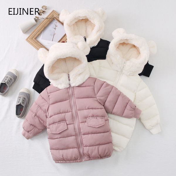

baby girls jackets winter autumn fleece hooded s coat warm cartoon jacket kids fashion outerwear children's christmas costume, Blue;gray