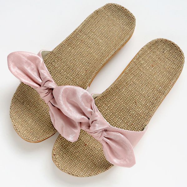 

women slippers bowtie slides summer beach shoes woman slippers flat heels flip flops ladies bohemia sandals, Black