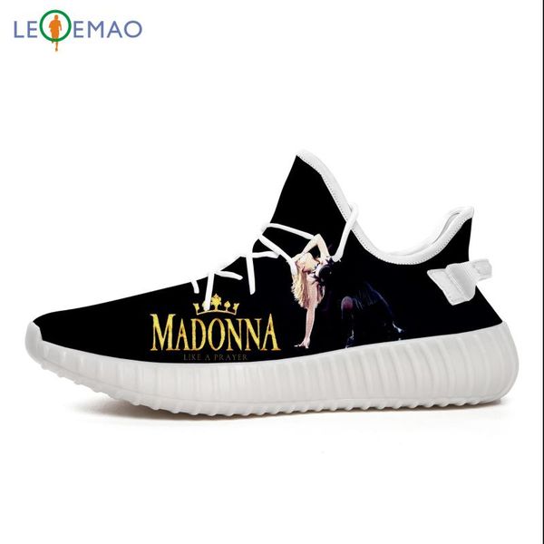 

leqemao walking shoes madonna heavy metal band custom s v2 mesh breathable sneakers shoes, Black