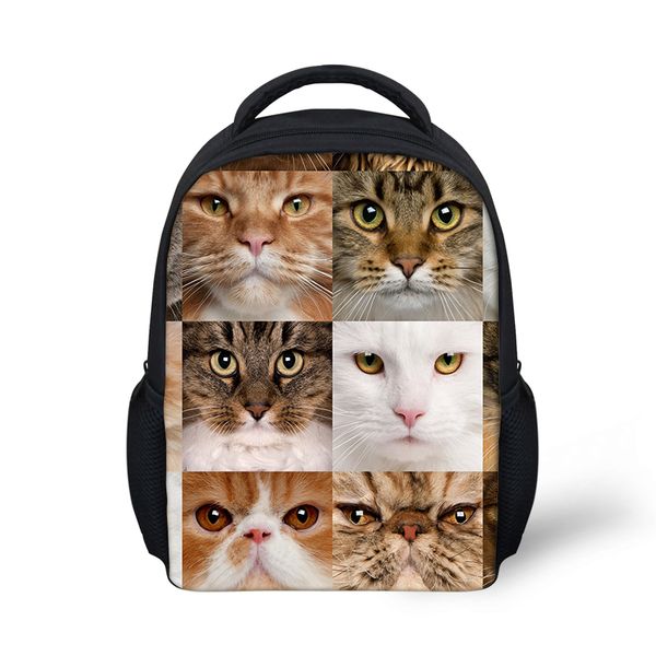 

mini 12 inch school backpack for baby kids cute cat printing toddler bag children bookbag girls boys daypack wholesale