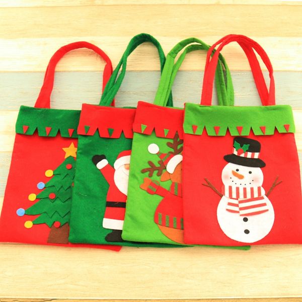 

non woven christmas gift bag santa claus candy bag handbag home party decoration xmas kids gift 42*21 cm christmas decor c1026