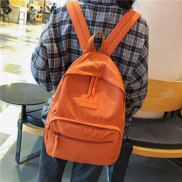 

2019 new fashion solid waterproof nylon women backpack female preppy school bags for teenagers girls travel backpacks mochilas