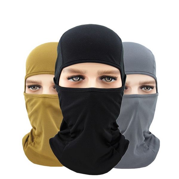

2020 fashion cool outdoor balaclava tactical flying tiger hat breathable sunscreen windproof motorcycle headgear riding mask, Blue;gray