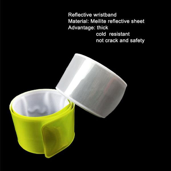 

2 pcs/lot 40cm reflective wristband slap band bracelets slap wrap for students bicycle riding safety visibility, ing