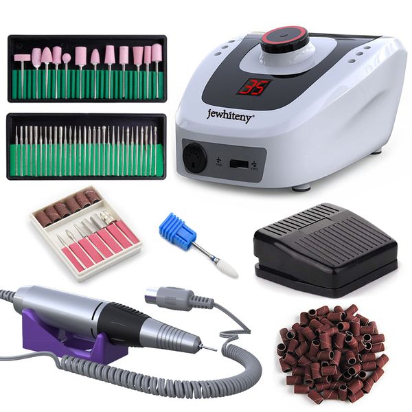 

35000 rpm 32w electric nail drill machine set manicure pedicure machine nail accessory tools set nail file drill bit kit