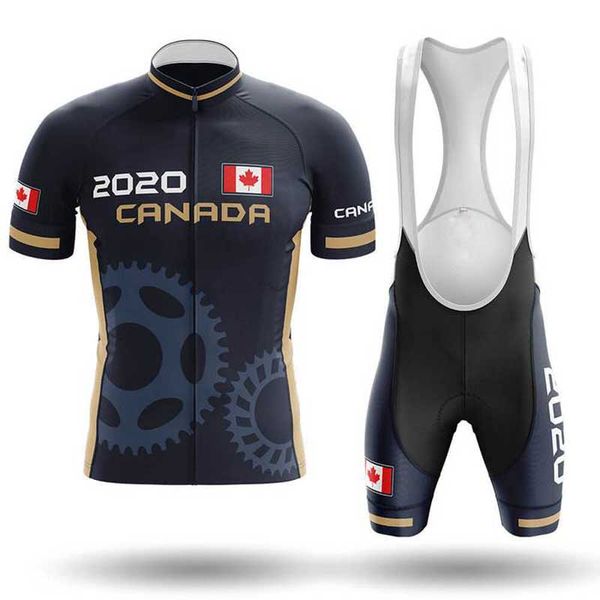 

sptgrvo lairschdan 2020 pro team canada cycling jersey and shorts bicycle clothing men set cycling equipment bike wear mtb suit, Black;blue