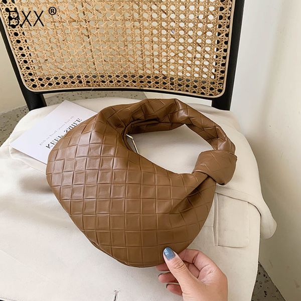 

bxx] искусственная кожа переплетения crossbody сумки для женщин 2020 мини тотализаторы леди сплошной цвет путешествия плеча сумки партии сц
