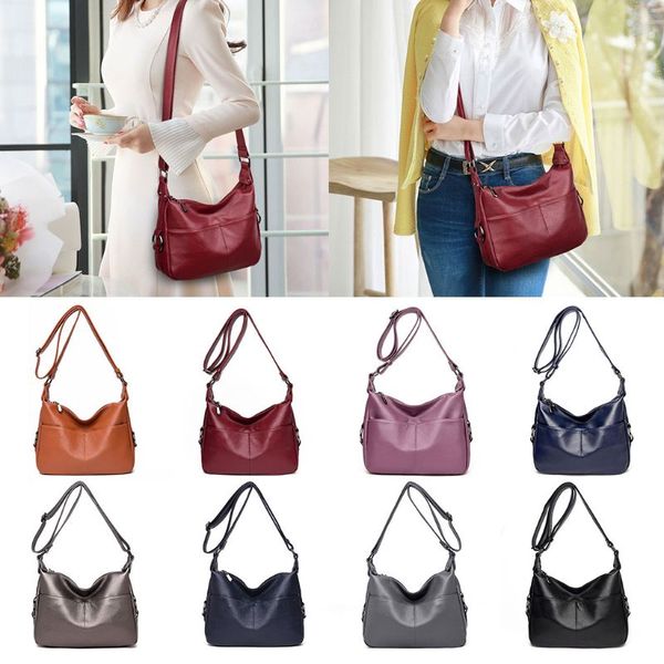 

thinkthendo fashion women's leather retro shoulder bag crossbody tote lady female sling handbag casual shopping new