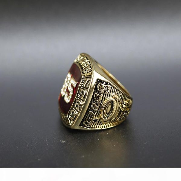 

hall of fame baseball 1899 1989 #85 gussie busch team champions championship ring with wooden box set souvenirfan men gift wholesale 2020, Golden;silver