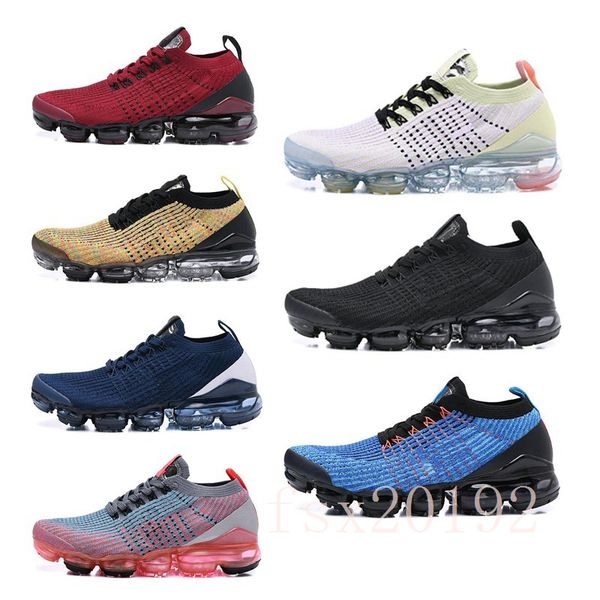 

2019 Top Fly 3.0 Мужчины Женщины Кроссовки Тройной Черный Белый Синий Вязаный Новый 3S Бе