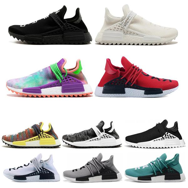 

Human Race Hu trail pharrell williams men running shoes Nerd black cream Orange mens trainer women sports runner sneakers