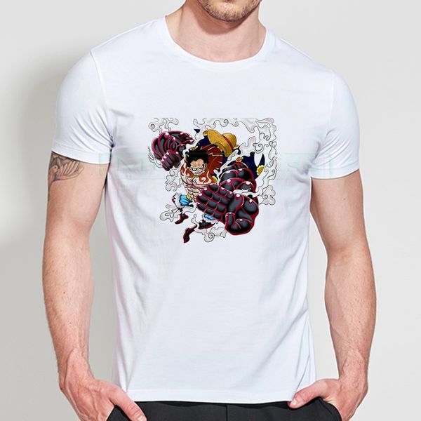 

мужская футболка мужская один кусок харадзюку прохладный японского аниме луффи с коротким рукавом футболки мужчин уличная свободного покроя, White;black